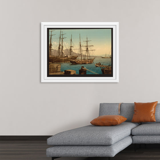 "Ships in the Harbor, Naples, Italy"