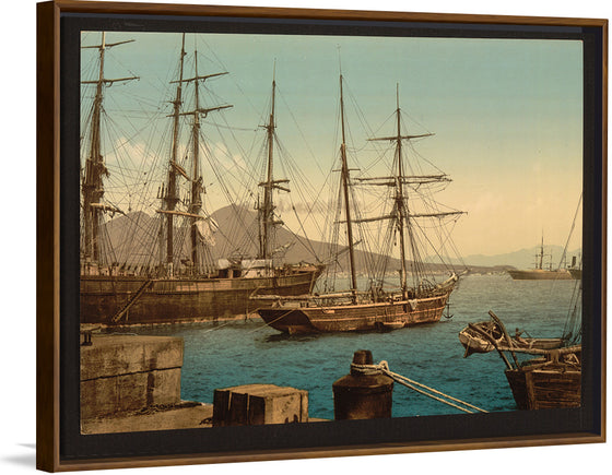 "Ships in the Harbor, Naples, Italy"