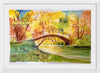 "Japanese Bridge with Autumn Foliage", Maritess Sulcer