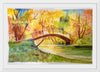 "Japanese Bridge with Autumn Foliage", Maritess Sulcer