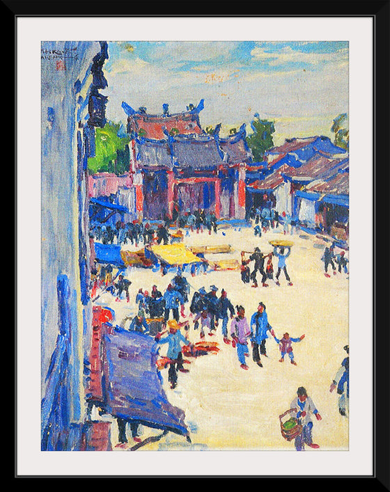 "View Before the State Temple of the Martial God", Ishikawa Toraji