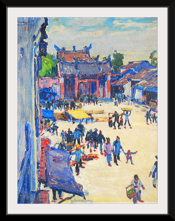 "View Before the State Temple of the Martial God", Ishikawa Toraji