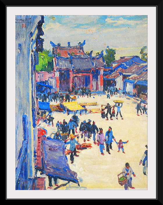 "View Before the State Temple of the Martial God", Ishikawa Toraji