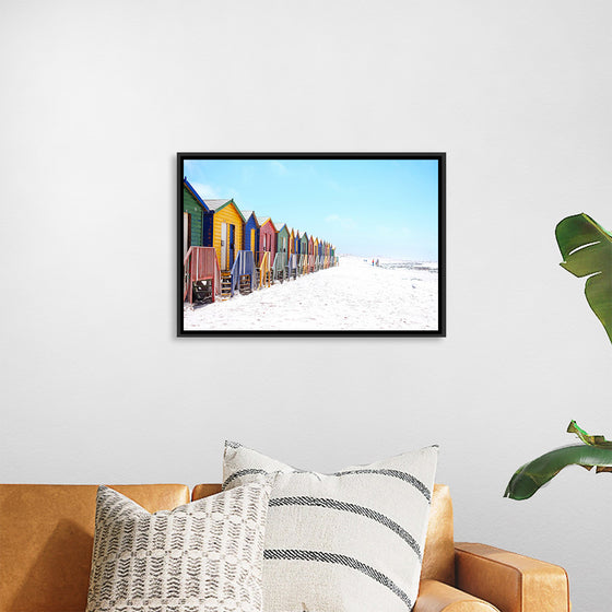 "Colorful beach huts on beach, Muizenberg", Arno Smit