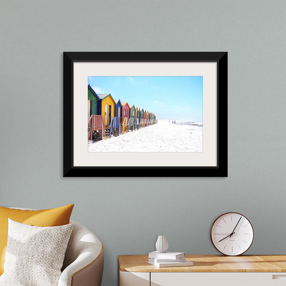 "Colorful beach huts on beach, Muizenberg", Arno Smit