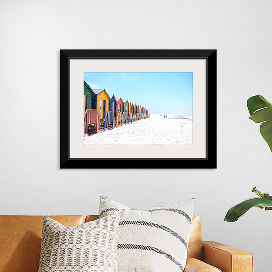 "Colorful beach huts on beach, Muizenberg", Arno Smit