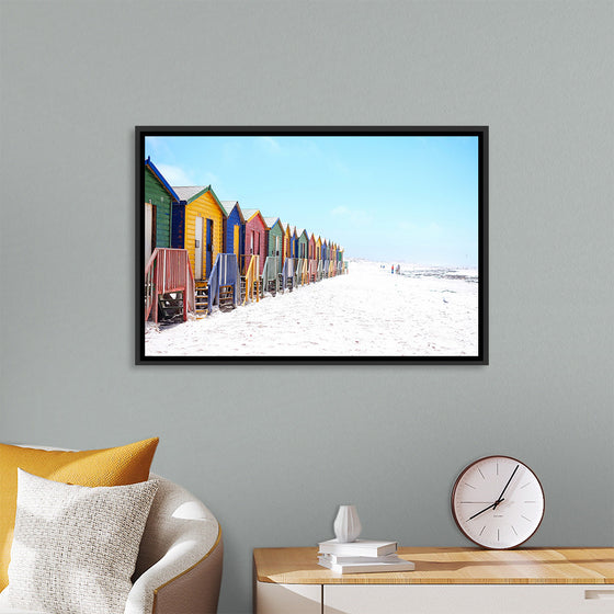 "Colorful beach huts on beach, Muizenberg", Arno Smit