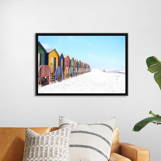 "Colorful beach huts on beach, Muizenberg", Arno Smit