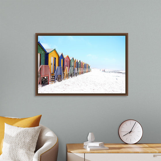 "Colorful beach huts on beach, Muizenberg", Arno Smit