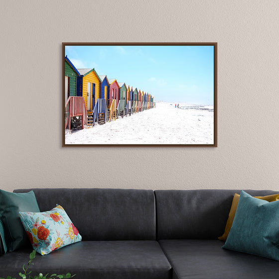 "Colorful beach huts on beach, Muizenberg", Arno Smit