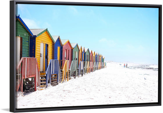 "Colorful beach huts on beach, Muizenberg", Arno Smit