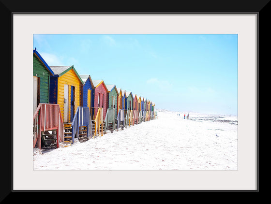 "Colorful beach huts on beach, Muizenberg", Arno Smit