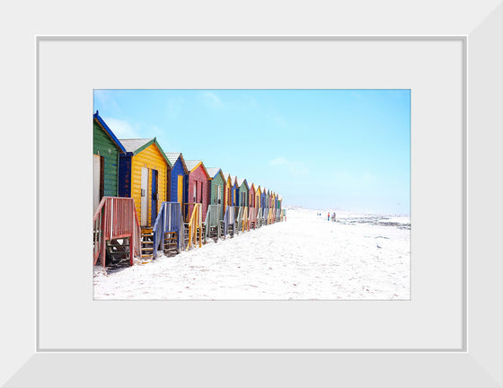 "Colorful beach huts on beach, Muizenberg", Arno Smit