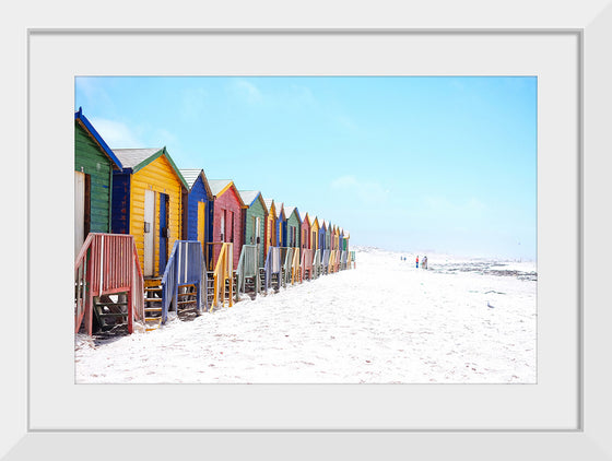 "Colorful beach huts on beach, Muizenberg", Arno Smit