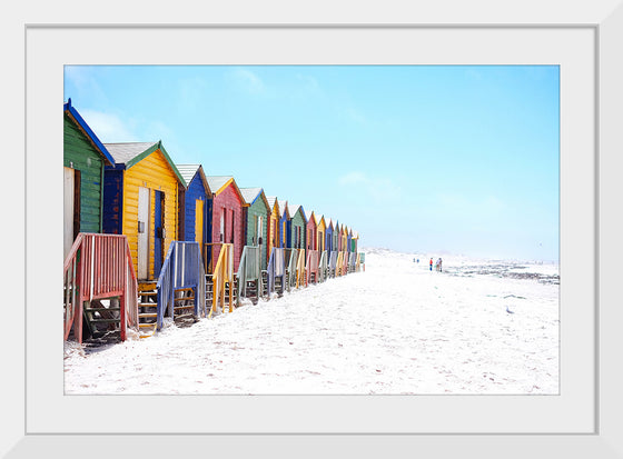 "Colorful beach huts on beach, Muizenberg", Arno Smit