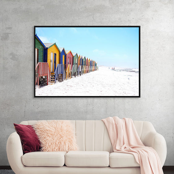 "Colorful beach huts on beach, Muizenberg", Arno Smit