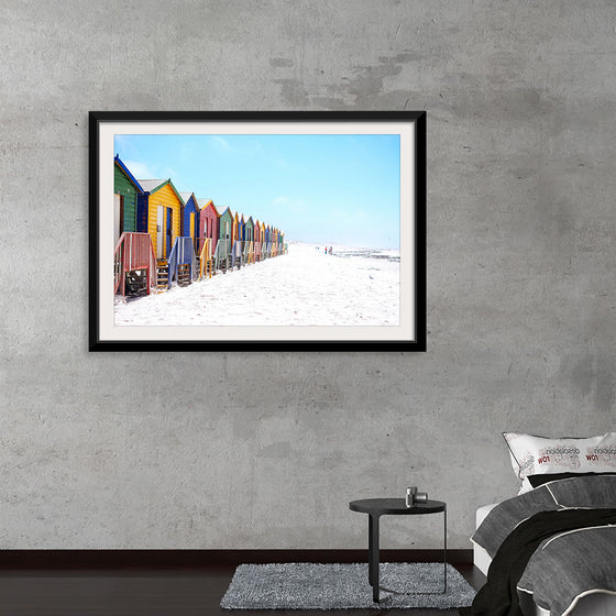 "Colorful beach huts on beach, Muizenberg", Arno Smit