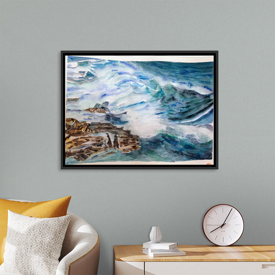 "Ocean Waves and Foam Seascape", Maritess Sulcer