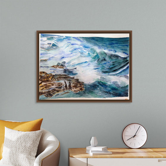 "Ocean Waves and Foam Seascape", Maritess Sulcer