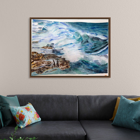 "Ocean Waves and Foam Seascape", Maritess Sulcer