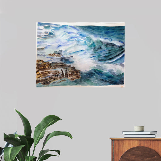 "Ocean Waves and Foam Seascape", Maritess Sulcer