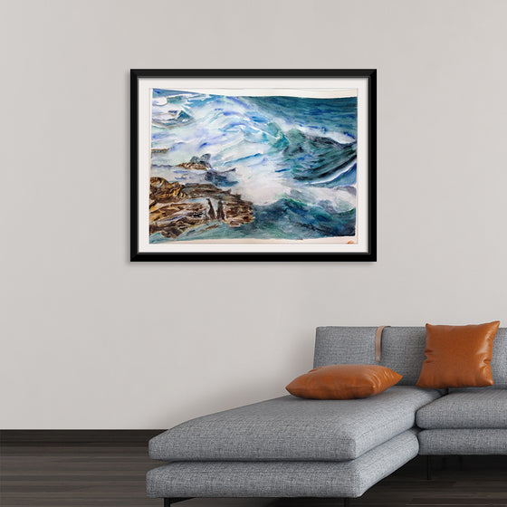 "Ocean Waves and Foam Seascape", Maritess Sulcer