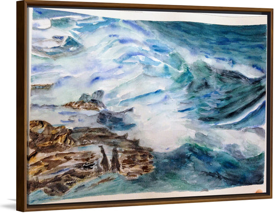 "Ocean Waves and Foam Seascape", Maritess Sulcer