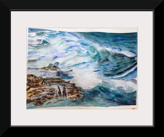 "Ocean Waves and Foam Seascape", Maritess Sulcer