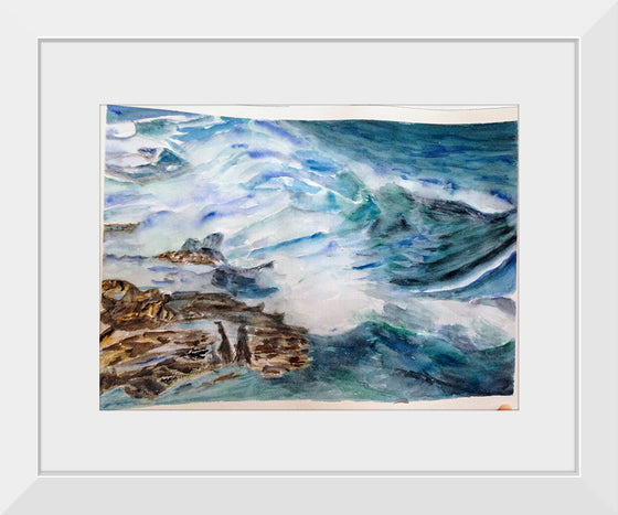 "Ocean Waves and Foam Seascape", Maritess Sulcer