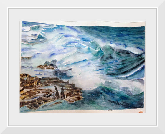 "Ocean Waves and Foam Seascape", Maritess Sulcer