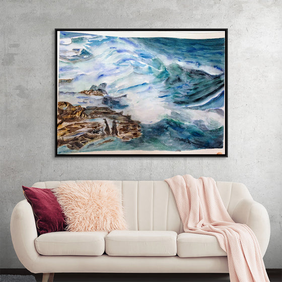 "Ocean Waves and Foam Seascape", Maritess Sulcer