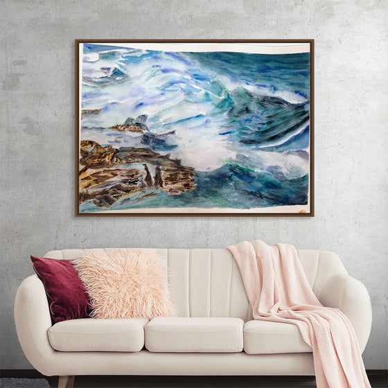 "Ocean Waves and Foam Seascape", Maritess Sulcer