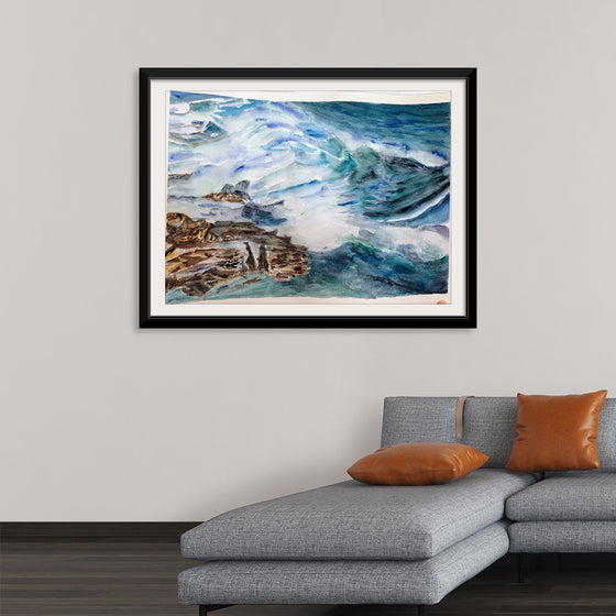 "Ocean Waves and Foam Seascape", Maritess Sulcer