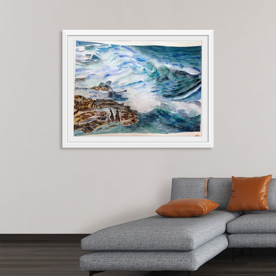 "Ocean Waves and Foam Seascape", Maritess Sulcer