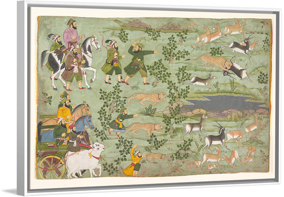 "Shah Jahan Hunting Blackbuck with Trained Cheetahs"