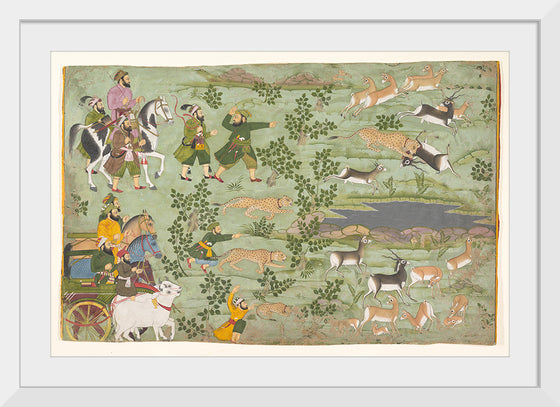 "Shah Jahan Hunting Blackbuck with Trained Cheetahs"