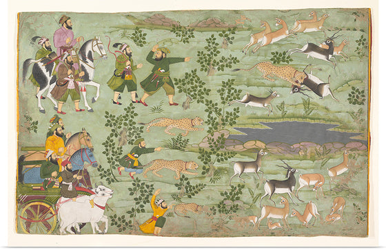 "Shah Jahan Hunting Blackbuck with Trained Cheetahs"