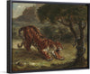 "Tiger and Snake(1862)", Eugène Delacroix