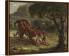 "Tiger and Snake(1862)", Eugène Delacroix