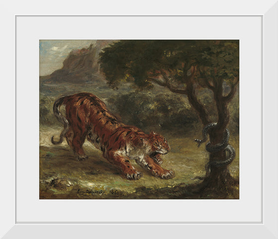 "Tiger and Snake(1862)", Eugène Delacroix