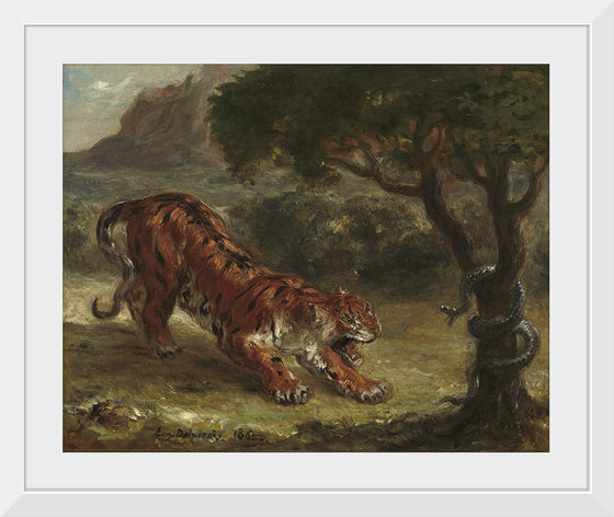 "Tiger and Snake(1862)", Eugène Delacroix