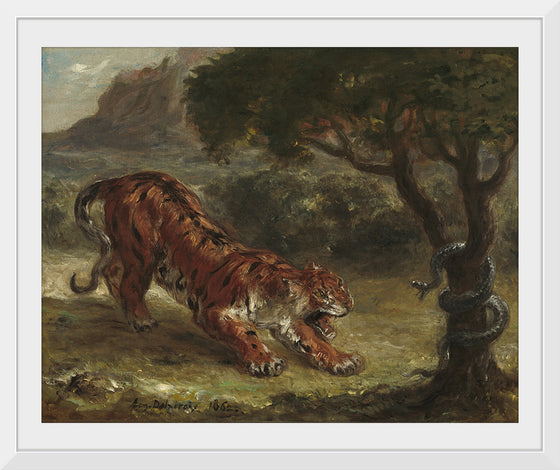 "Tiger and Snake(1862)", Eugène Delacroix