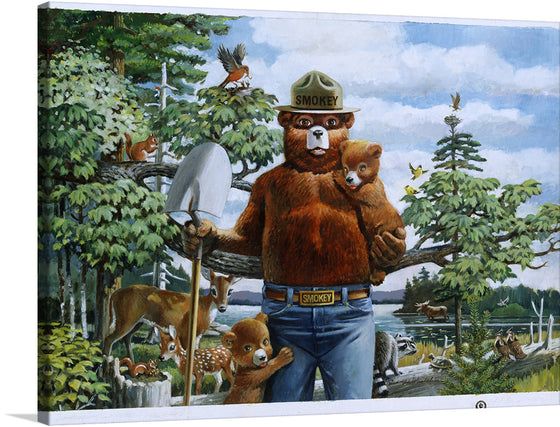 This exquisite artwork titled “Prevent Wildfires” is a beautiful reminder of our collective responsibility to protect and preserve nature’s splendor for generations to come. The painting depicts a serene and lush landscape, rich with vibrant colors and intricate details, that brings to life a harmonious scene of wildlife coexisting.