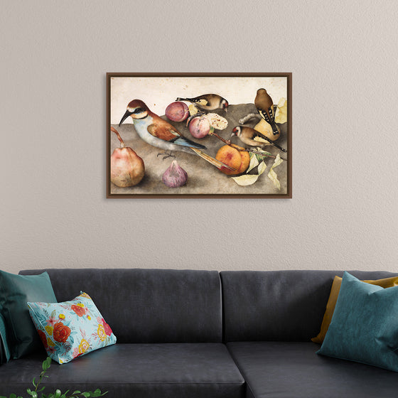 "Still Life with Birds and Fruit", by Giovanna Garzoni and Jacopo Ligozzi