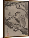 "Owl Mocked by Small Birds", Kawanabe Kyosai