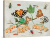 “The Dark Veinlet from The Butterflies and Moths of America Part 3” by Louis Prang & Co. is a captivating glimpse into the intricate world of nature’s winged wonders. This exquisite color lithograph, dating back to 1862, showcases meticulously detailed butterflies, moths, and other insects amidst lush greenery. Each creature is rendered with an artist’s precision, revealing their vibrant colors and delicate forms. 