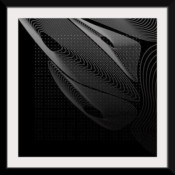 "Black and White Abstract Map"