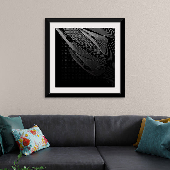 "Black and White Abstract Map"