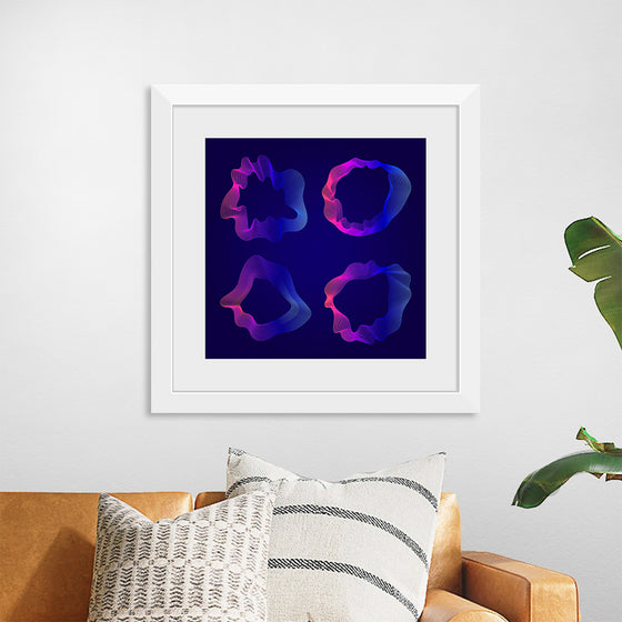 "Pink and blue abstract map contour lines"