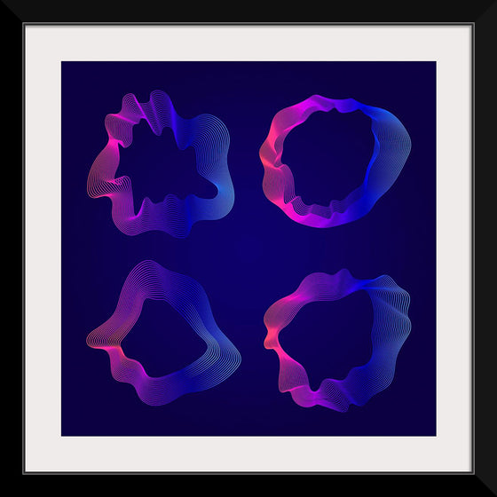 "Pink and blue abstract map contour lines"